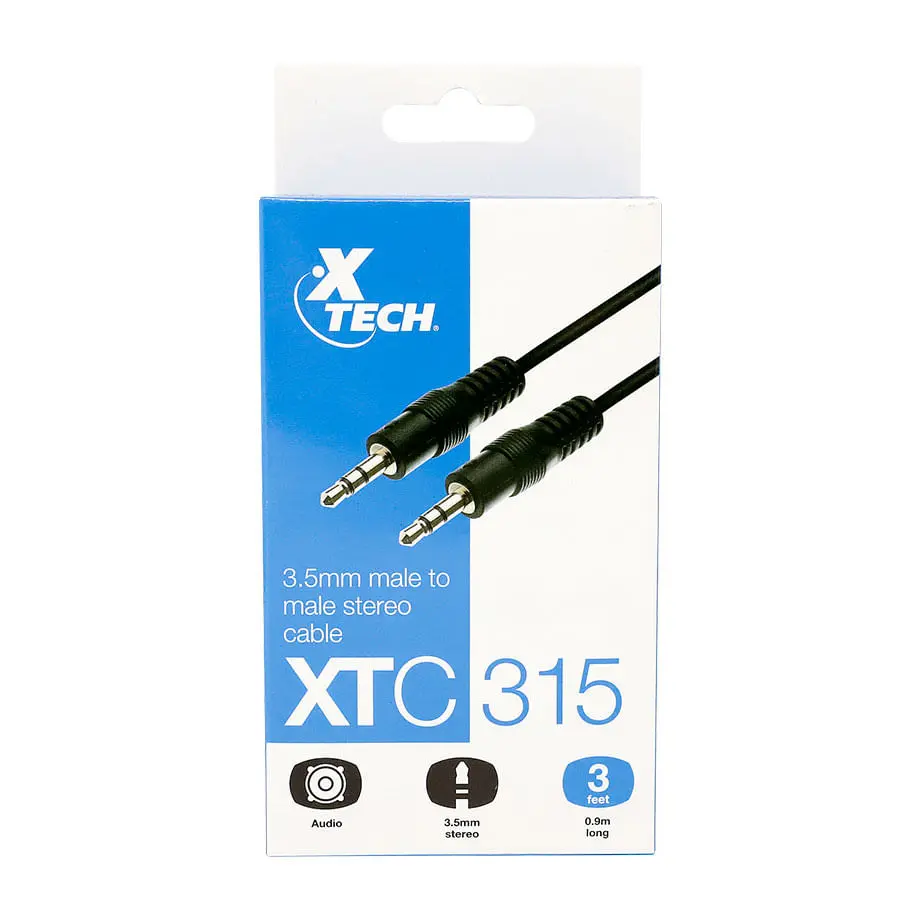 cable audio xtc-315 3.5mm 3ft xtech.webp