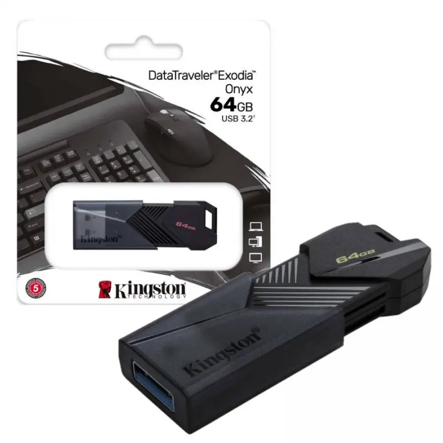 USB KINGSTON DATA TRAVELE EXODIA ONYX 64GB 