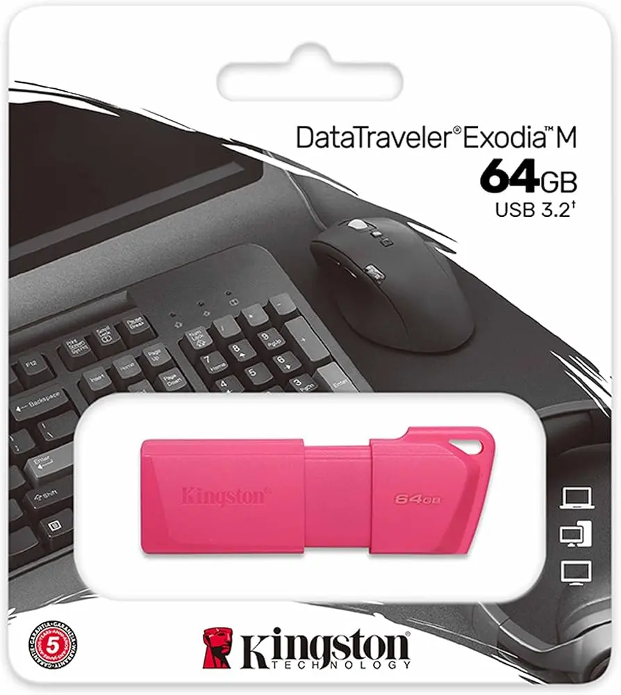 MEMORIA USB DE 64 GB EXODIA M COLOR ROSADO 