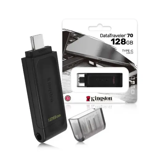 [Unidad] KINGSTON DATATRAVELER 70 TIPO C 128 GB NEGRO