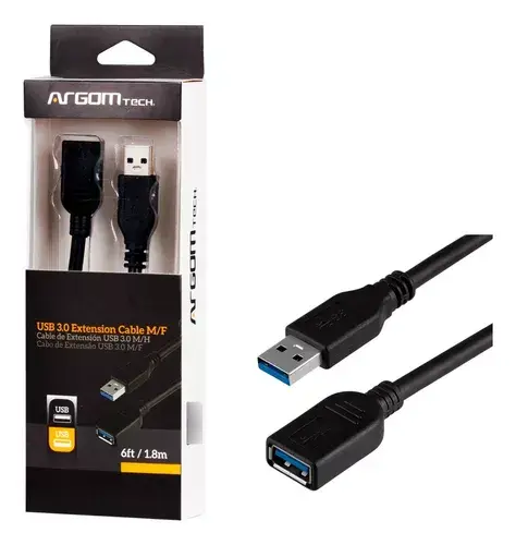 [Unidad] CABLE USB 3.0 EXTENSION CABLE M/F ARGOM 1.8M