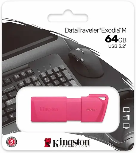 [Unidad] MEMORIA USB DE 64 GB EXODIA M COLOR ROSADO 
