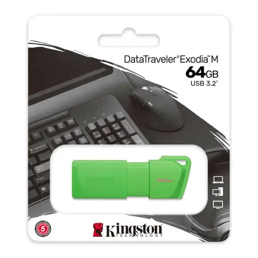 [Unidad] MEMORIA USB DE 64GB EXODIA M COLOR VERDE LIMON 