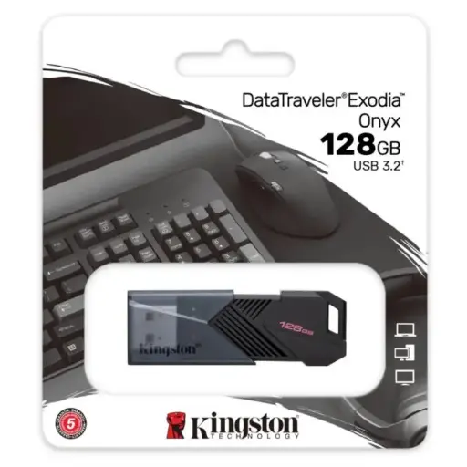 [Unidad] MEMORIA USB DE 128GB EXODIA ONYX COLOR NEGRO
