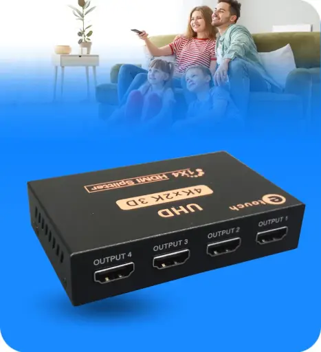 [Unidad] SPLITTER DE VIDEO HDMI 1X4 1080P/3D/2K/4K ETOUCH