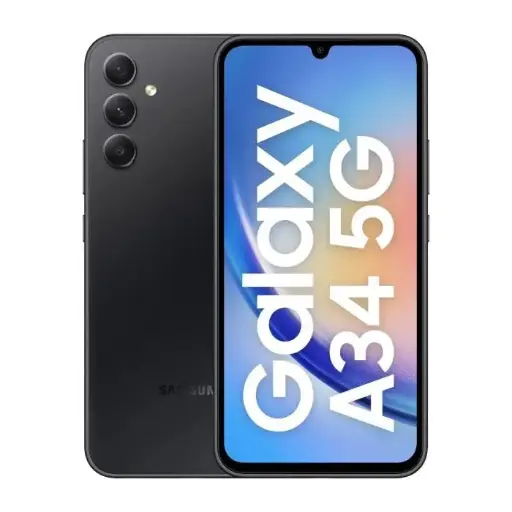 [Unidad] CELULAR SAMSUNG GALAXY A34 5G, 128GB DE ALMACENAMIENTO, 6GB DE RAM, CUBO INCLUIDO. TRICOLOR 